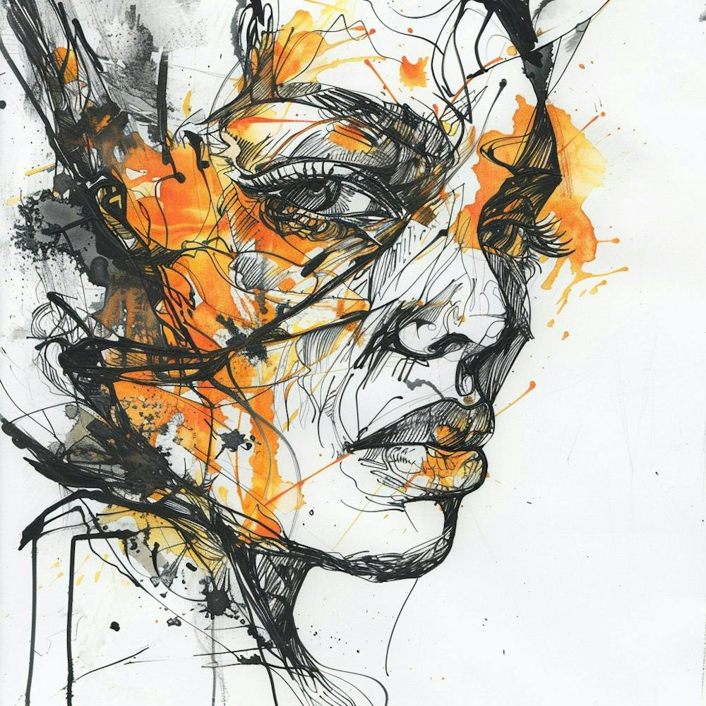 Sensual Woman Abstract Painting