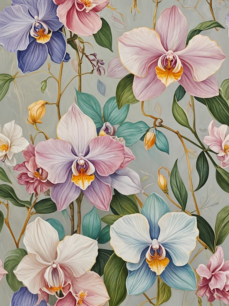 Danse Des Orchidées En Pastel