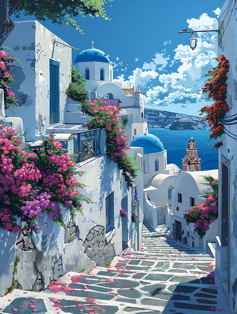 Beautiful Santorini Greece Wall Art 4