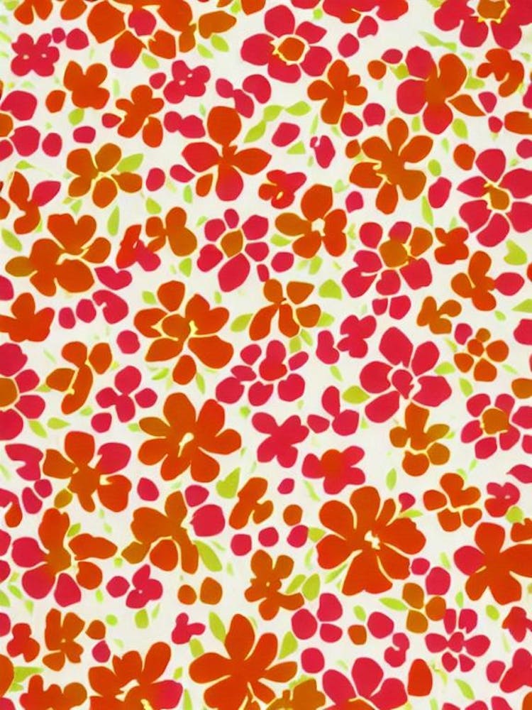 Firethorn Floral Print Retro Pattern1 Flower