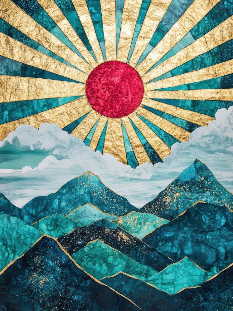 Sun Rises Over The Mountains 2