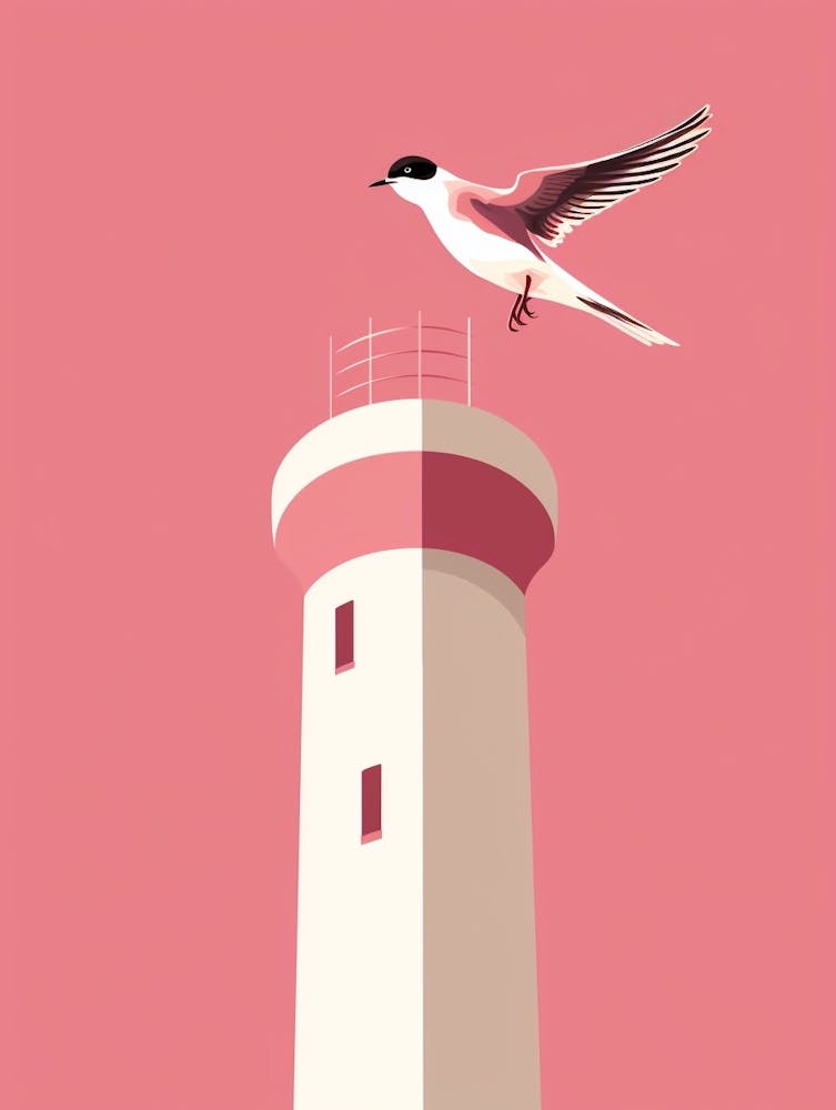 Minimalist Chimney Swift 2 Illustration