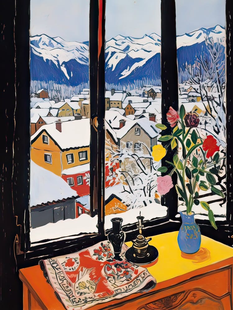 The Windowsill Of Innsbruck   Austria Snow Inspired By Matisse 3