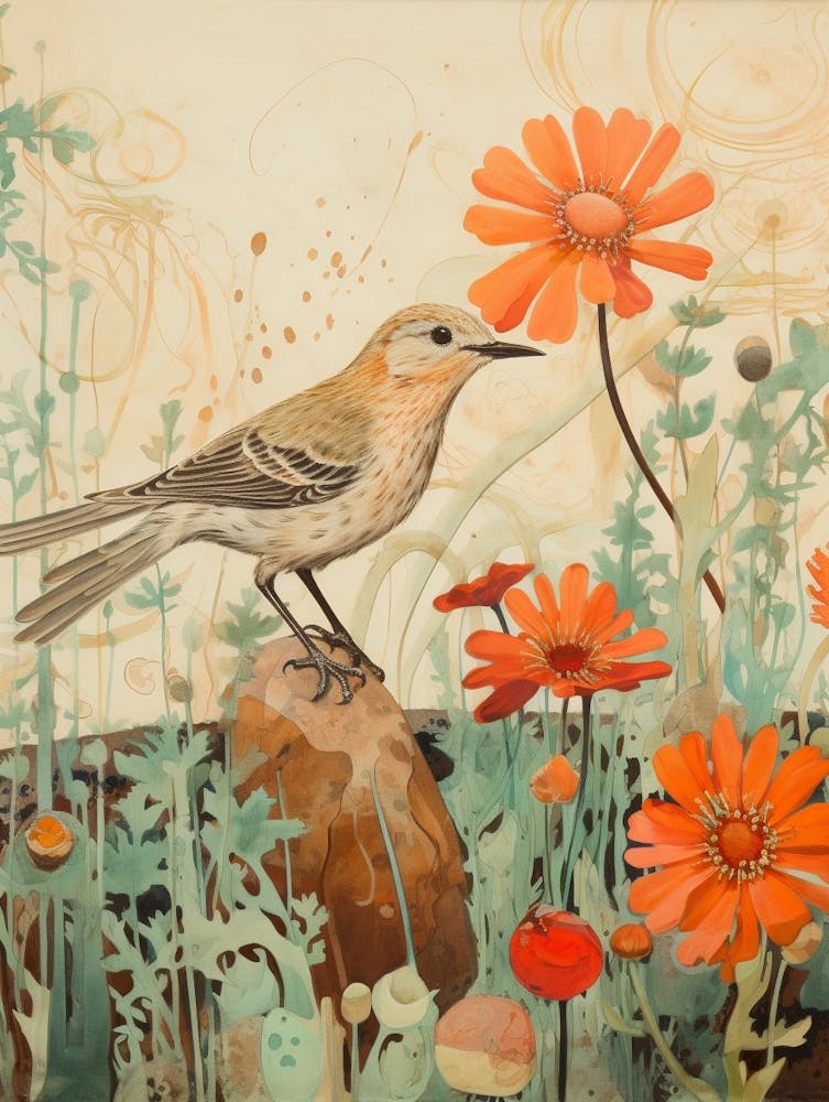 Robin 5 Detailed Bird Painting