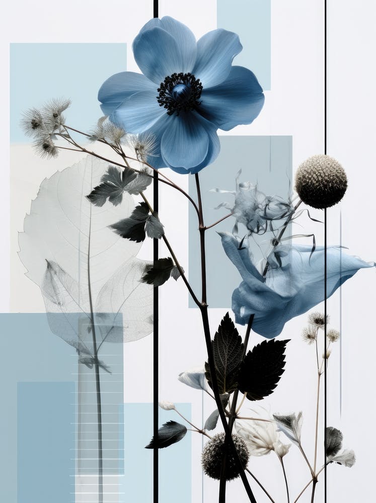 Blue Flowers Canvas Print