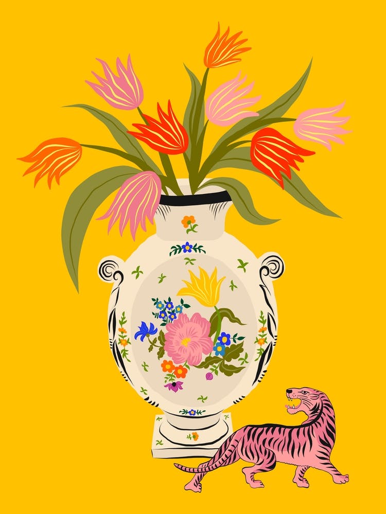 Porcelain And Tulips