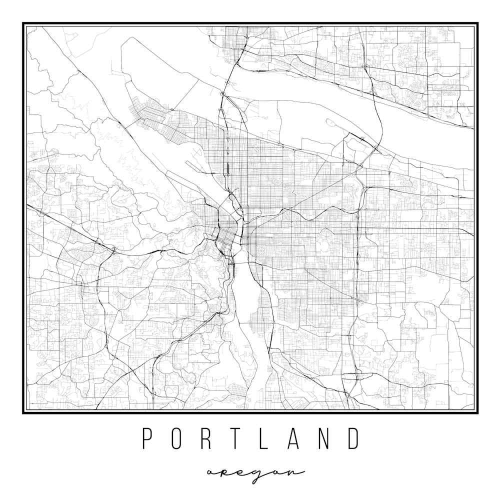 Portland Oregon Street Map