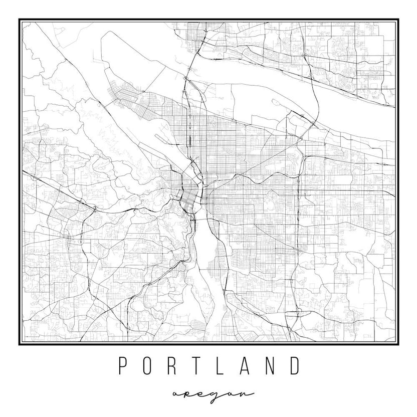Portland Oregon Street Map