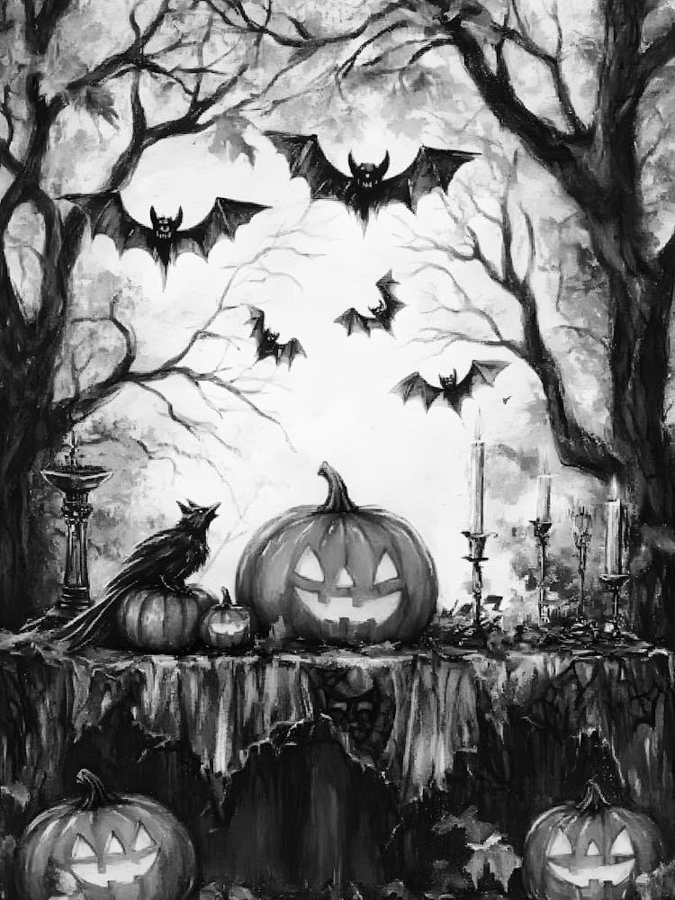 Bats And Pumpkins 3