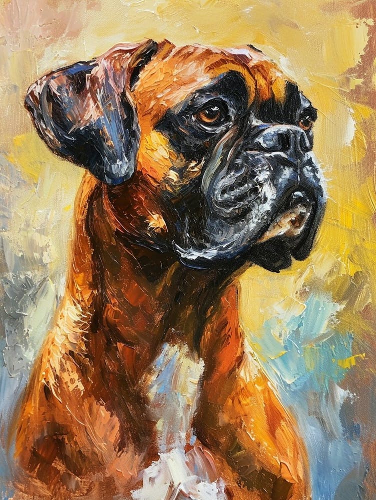Boxer Acrylic Painting 5