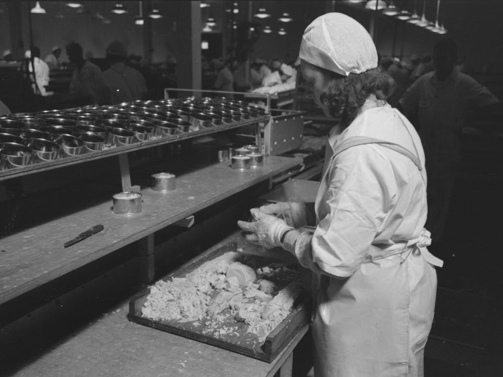 Packing Tuna Into Cans, Columbia River Packing Association, Astoria, Oregon By Russell Lee