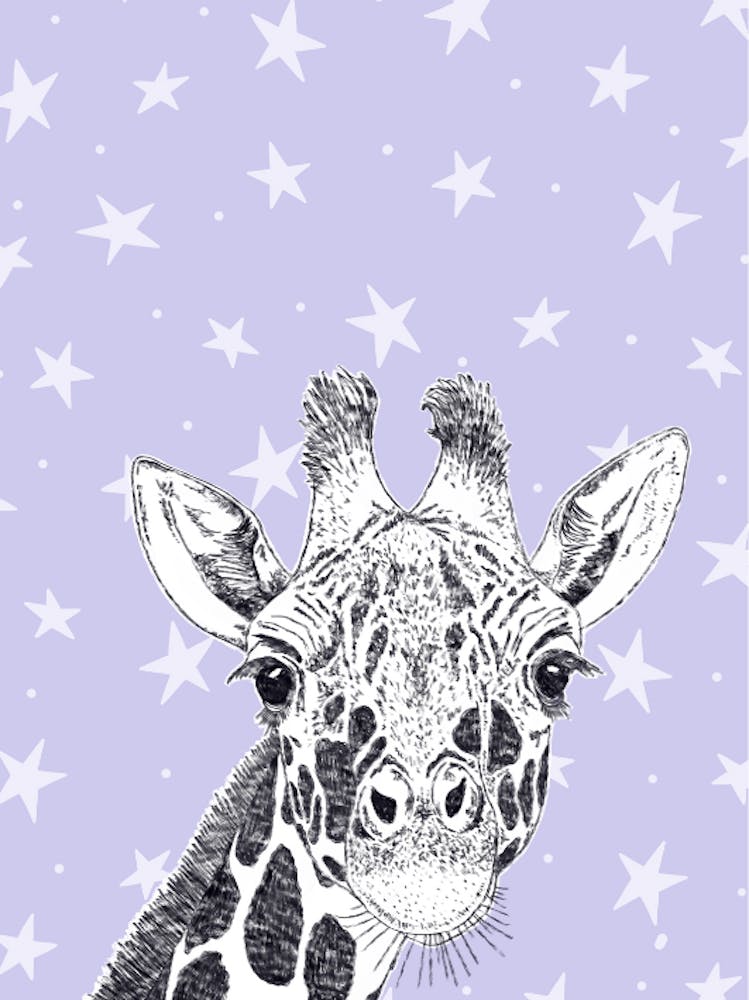 Giraffe With Stars
