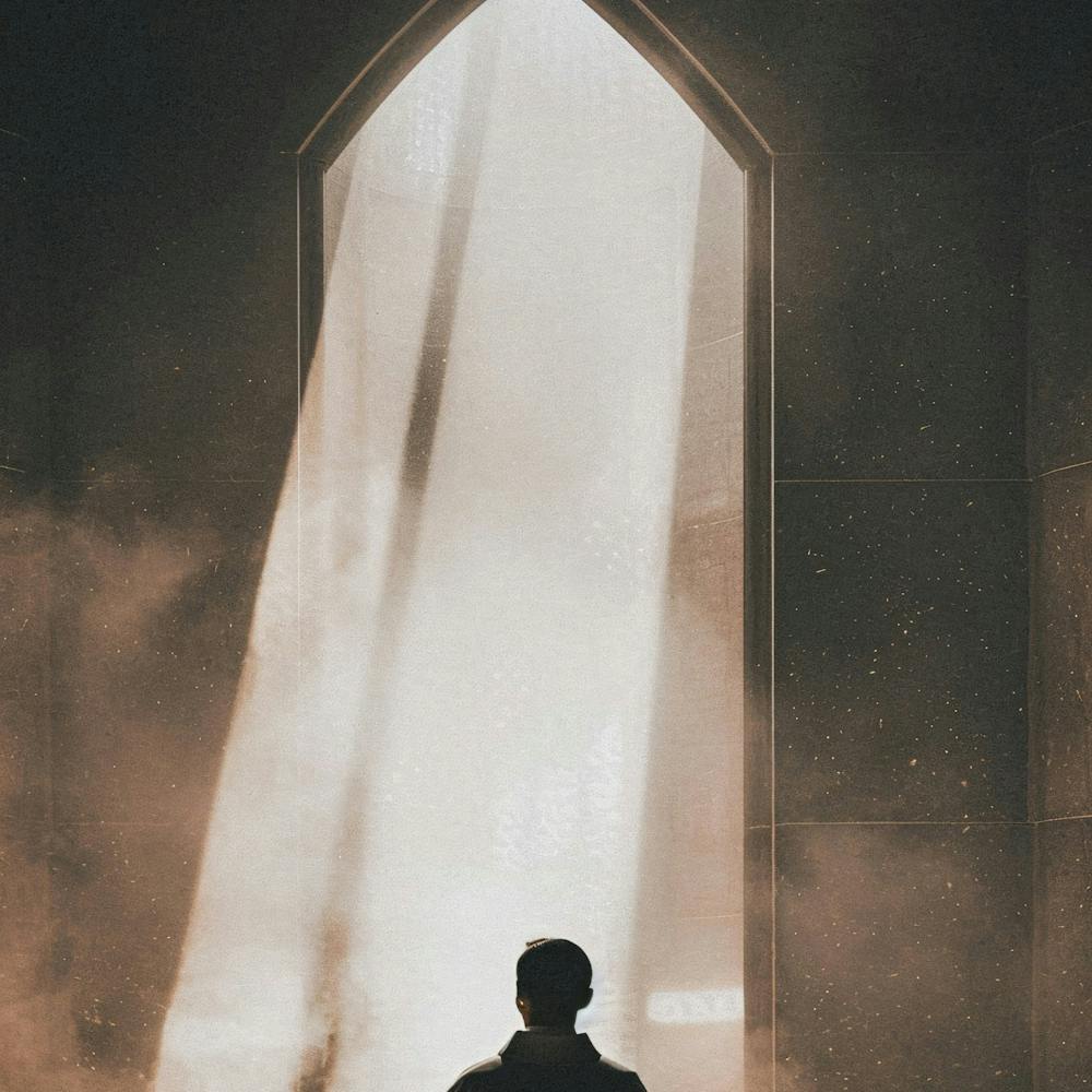 Man Looking Out A Window 2