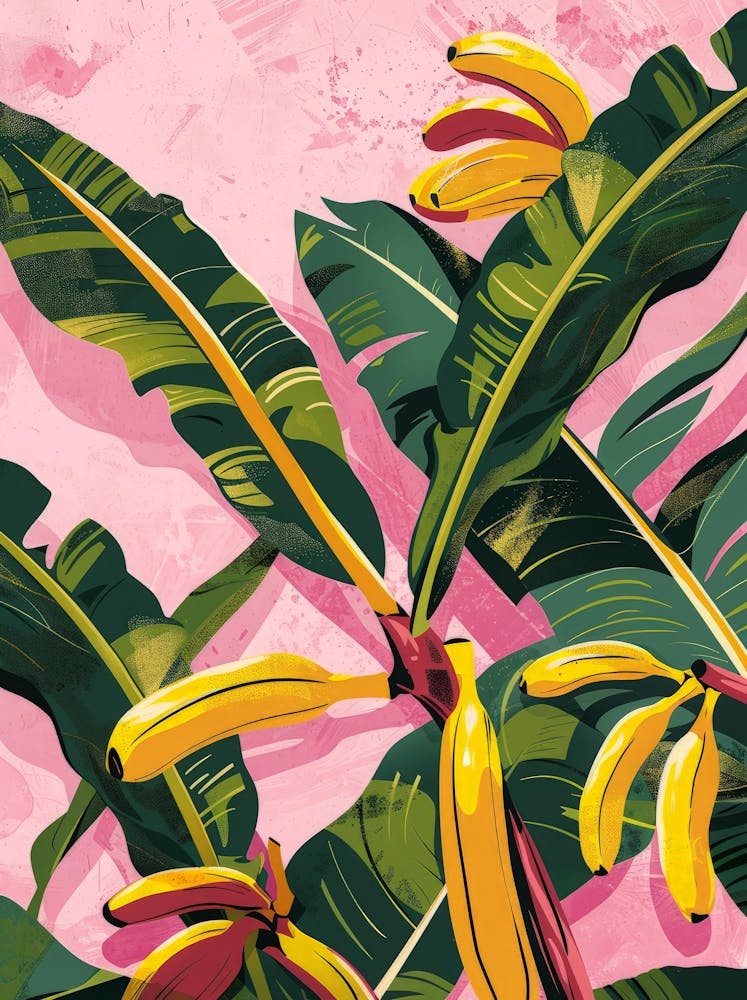 Bananas On Pink