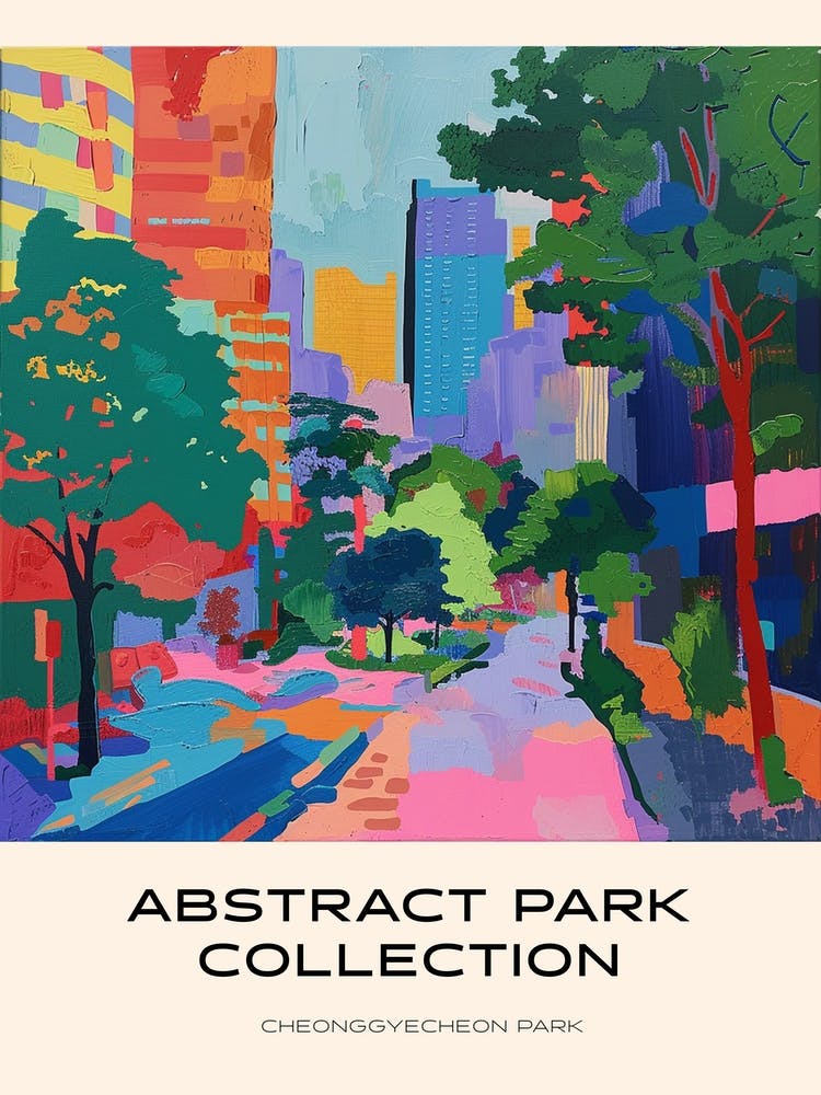 Abstrakte Parkkollektion Poster Cheonggyecheon Park Seoul 4