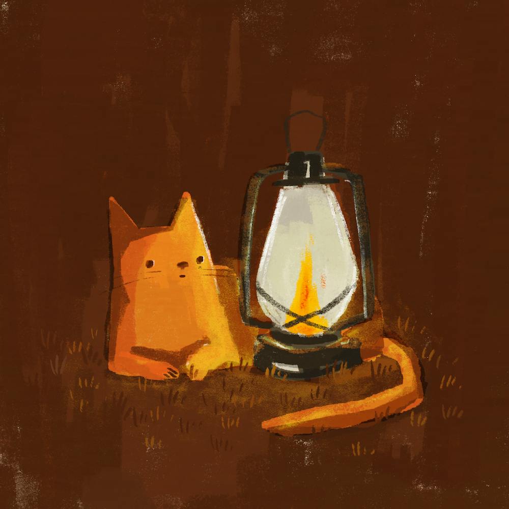 Cat With Lantern