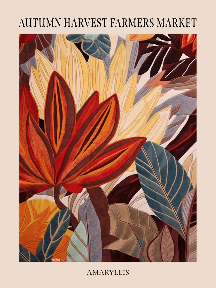 Fall Botanicals Amaryllis 1 Poster