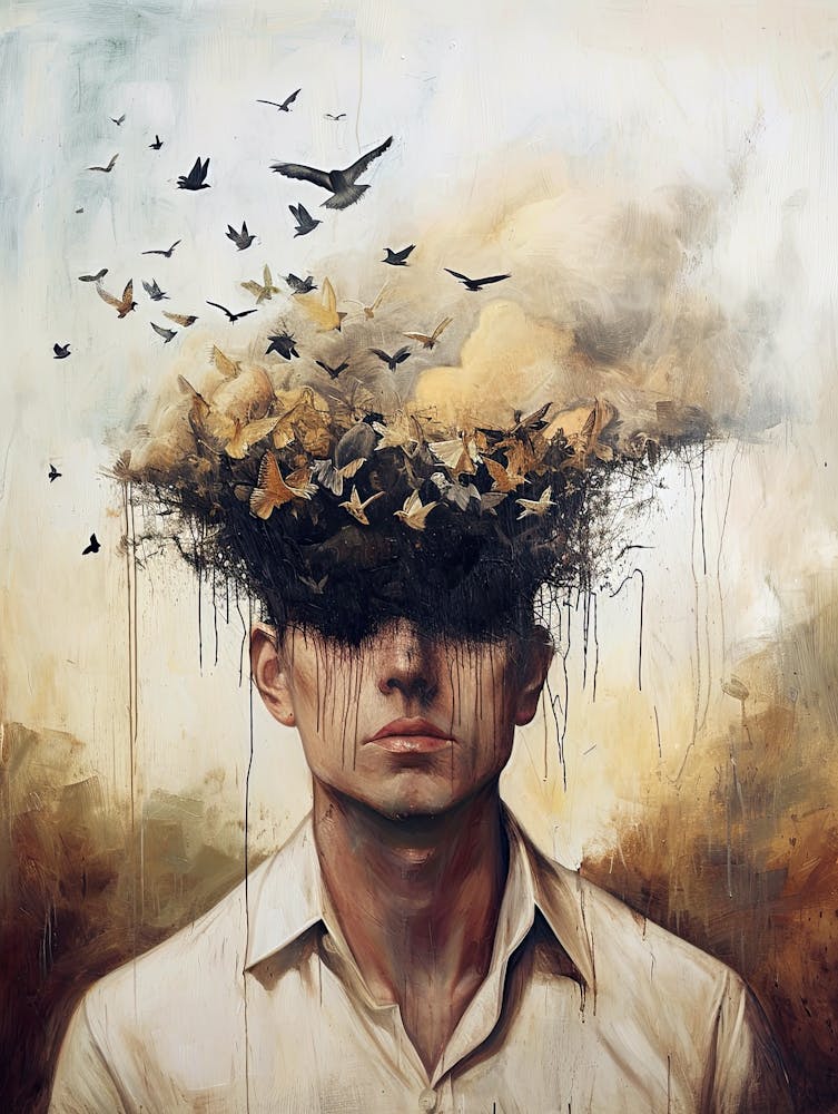 Man With Birds On His Head, Minimalism