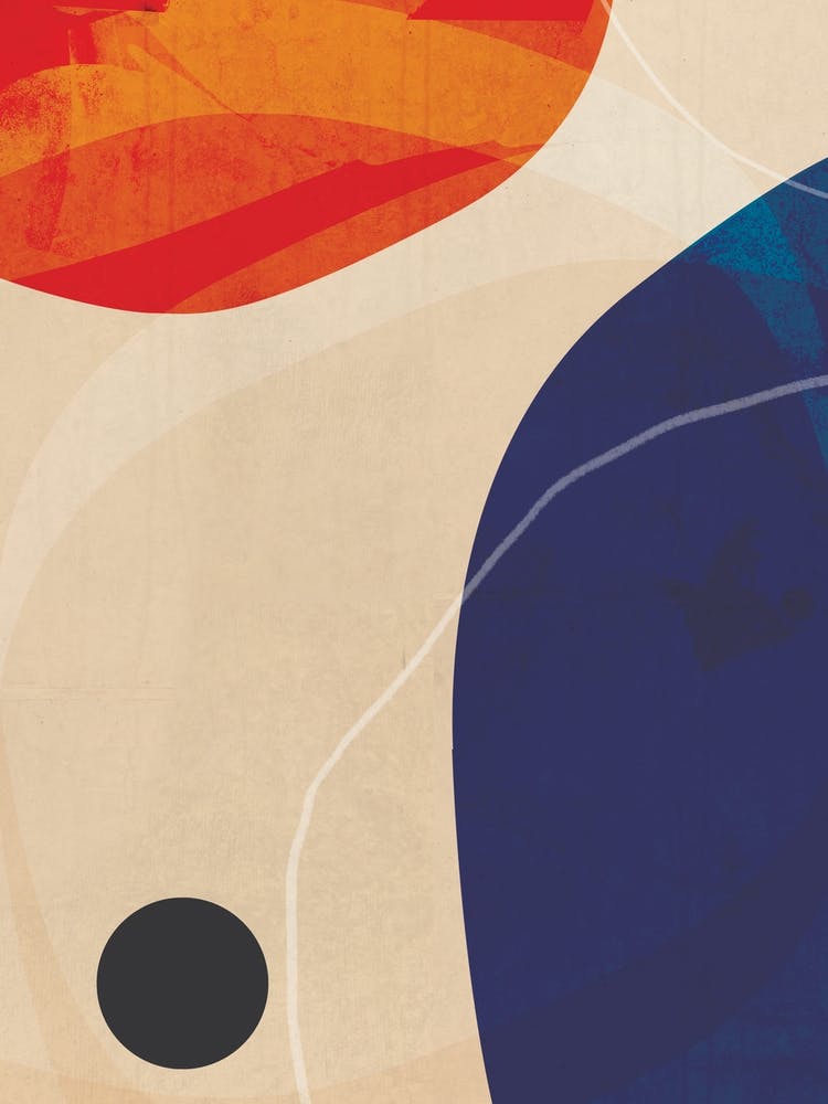 Bold Blues Abstract Print