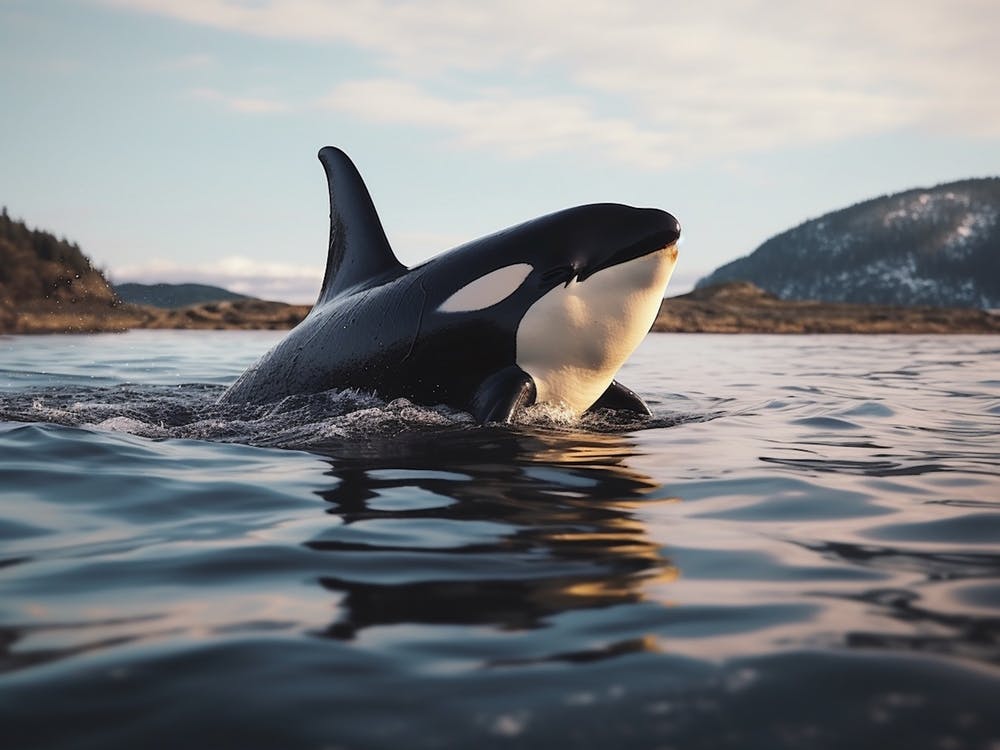 Realistic Photography Of Orca Whale Coming Out Of Ocean 2