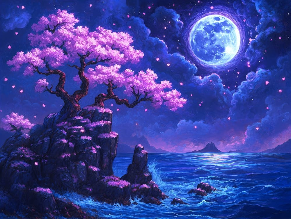 Moonlight Over The Ocean 3