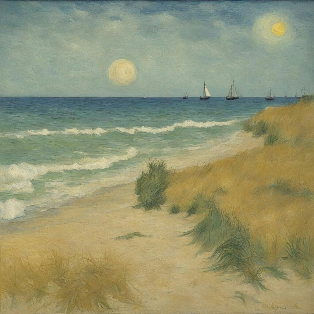 Moonlight On The Beach
