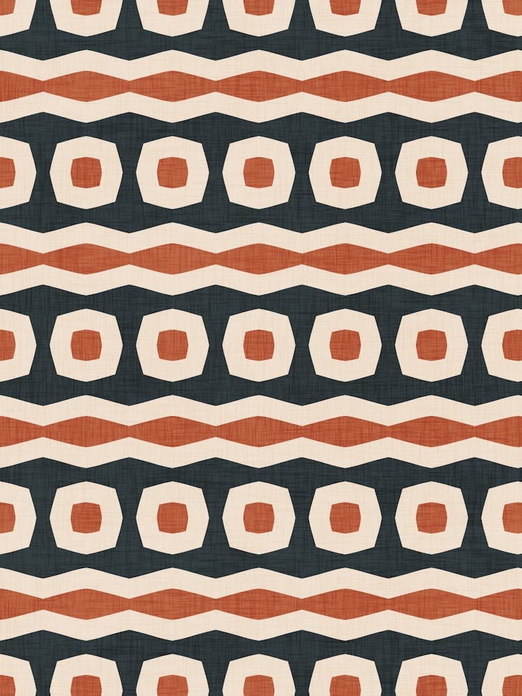 Modern Geometric Waves In Autumn Dusk