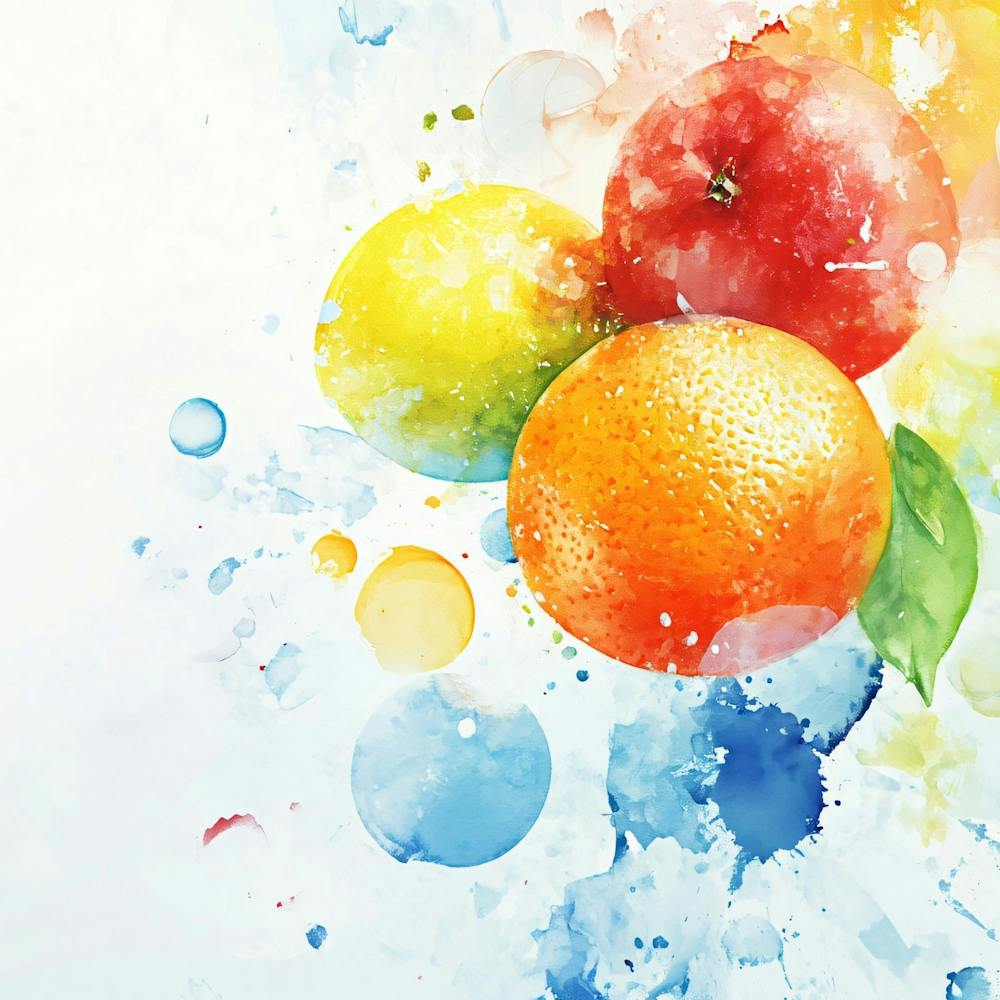 Watercolor Of Oranges