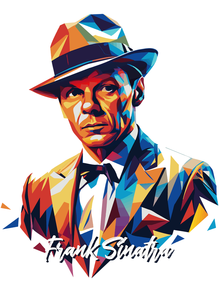 Frank Sinatra Porträt WPAP Pop Art