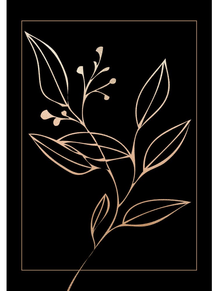 Gold Leaf on Black 2