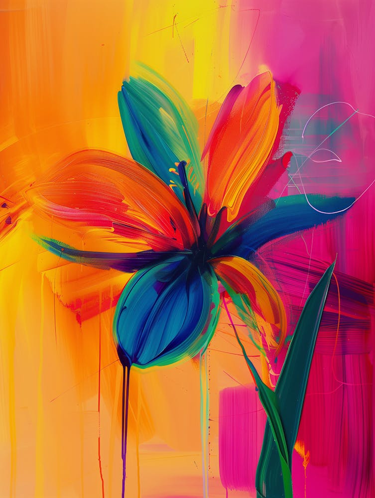 Abstract Flower Painting 6