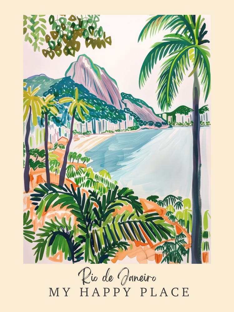 My Happy Place Rio De Janeiro 4 Travel Poster