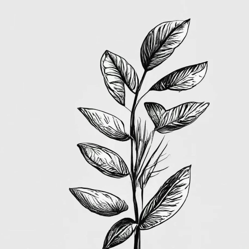 Blatt auf einem Ast