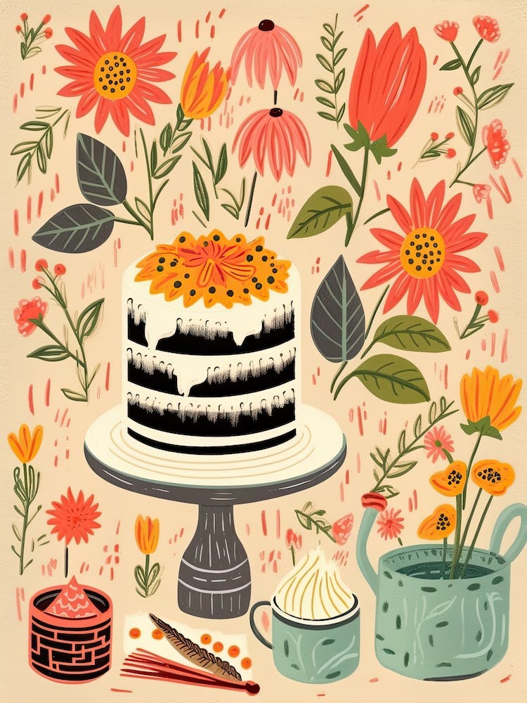 Birthday Cake Illustration 6