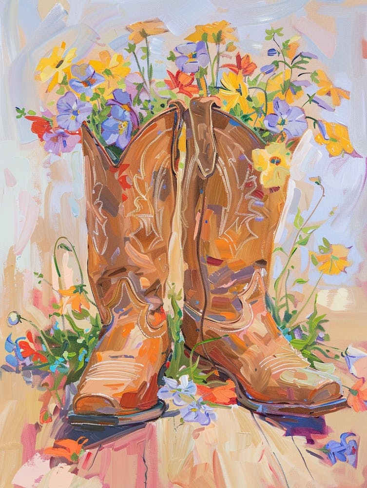 Cowboy Boots And Wildflowers Great Lobelia 1