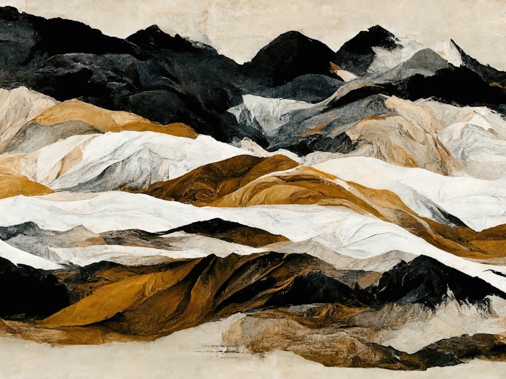 Black And Ochre Mountains