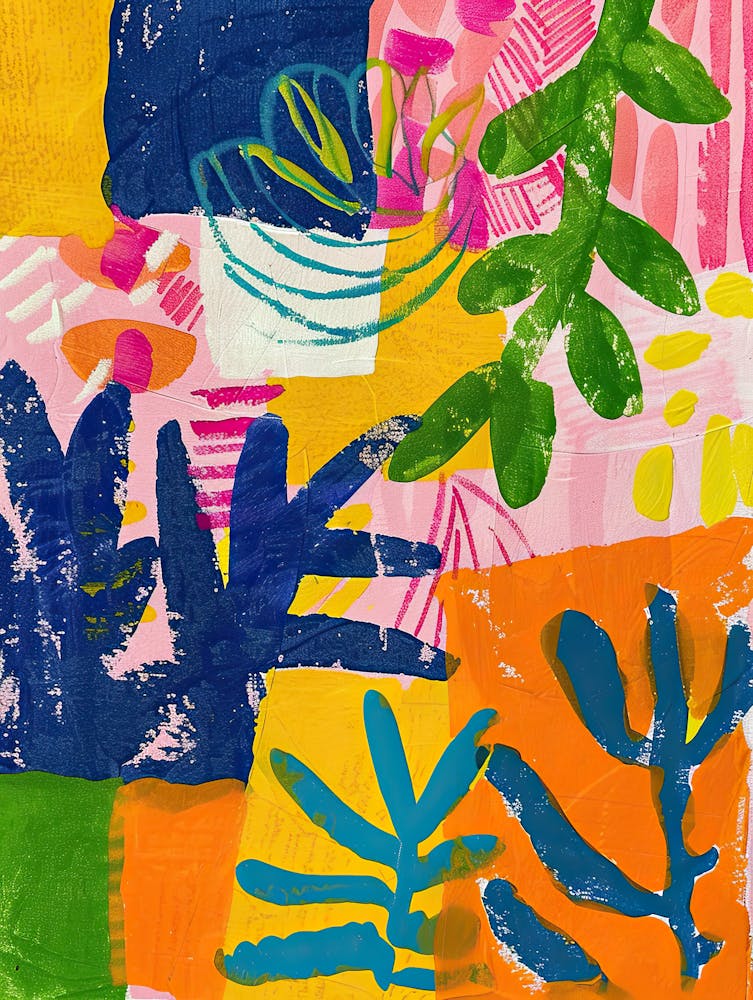 Turquoise Tropics Matisse Style