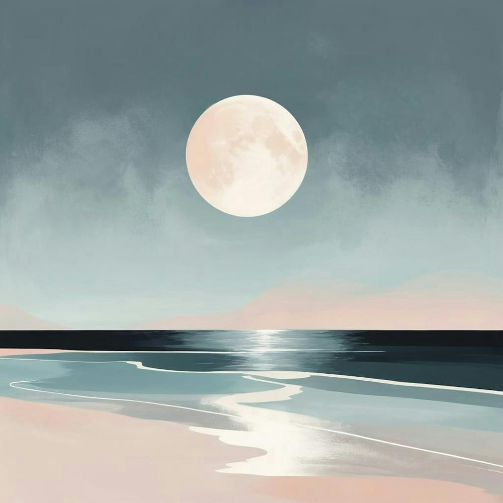 Full Moon At The Beach 2