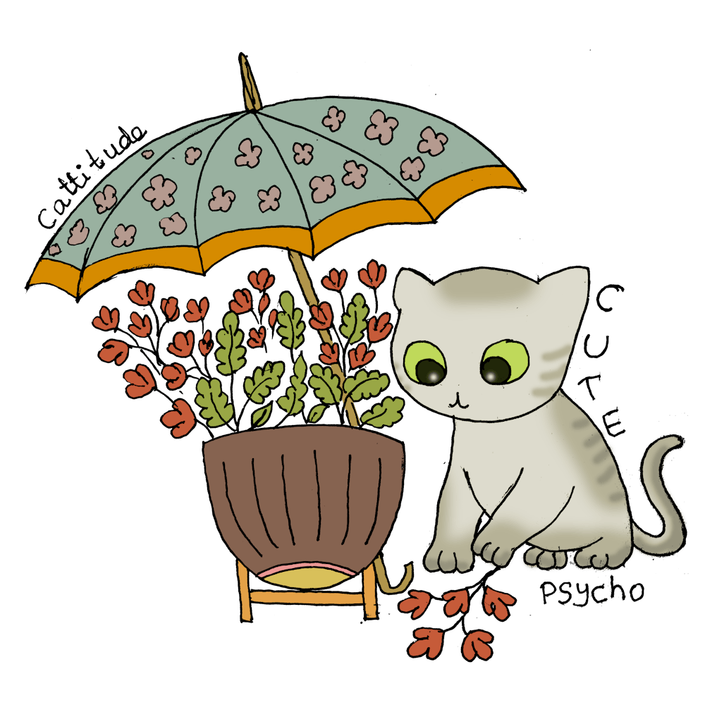 Cat With Umbrella