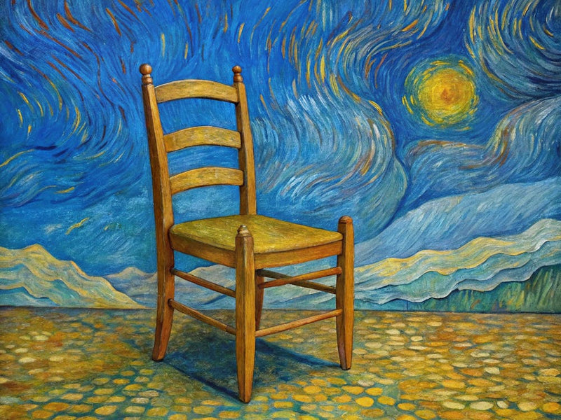 Van Gogh A Simple Chair With A Textured Seat Set