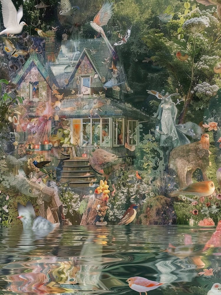 Conte de fées Étang de Monet Collage Scrapbook 2