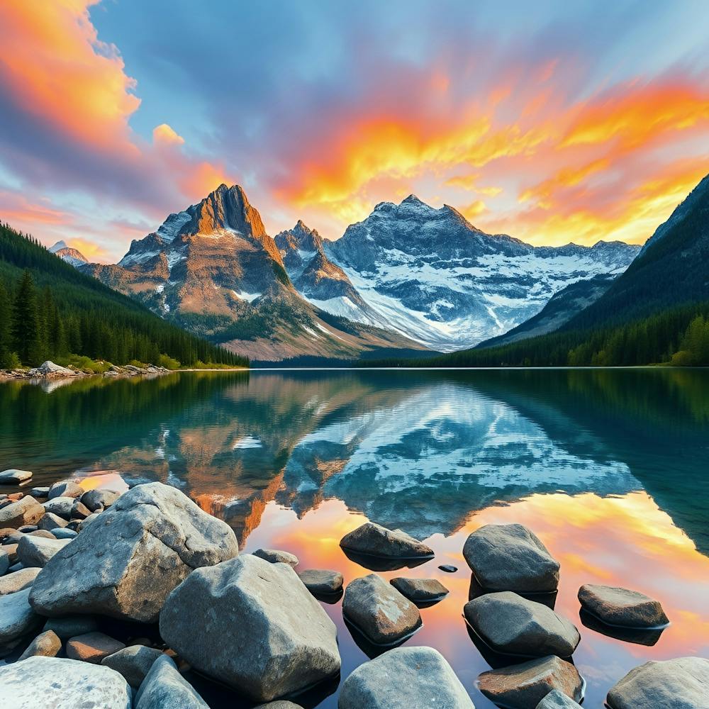 Sunrise At Lake Banff 1