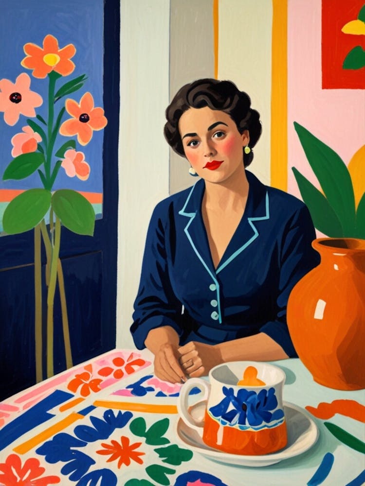 Woman At The Table 1