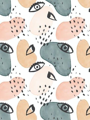 Painterly Eyes Pattern