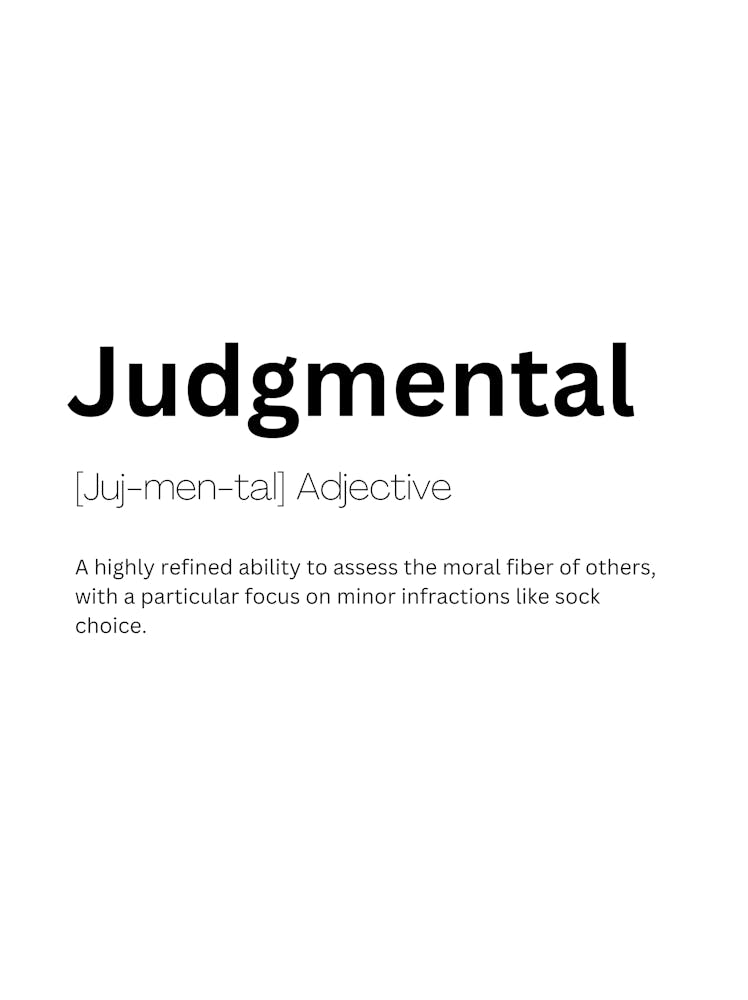 Judgmental Definition Meaning