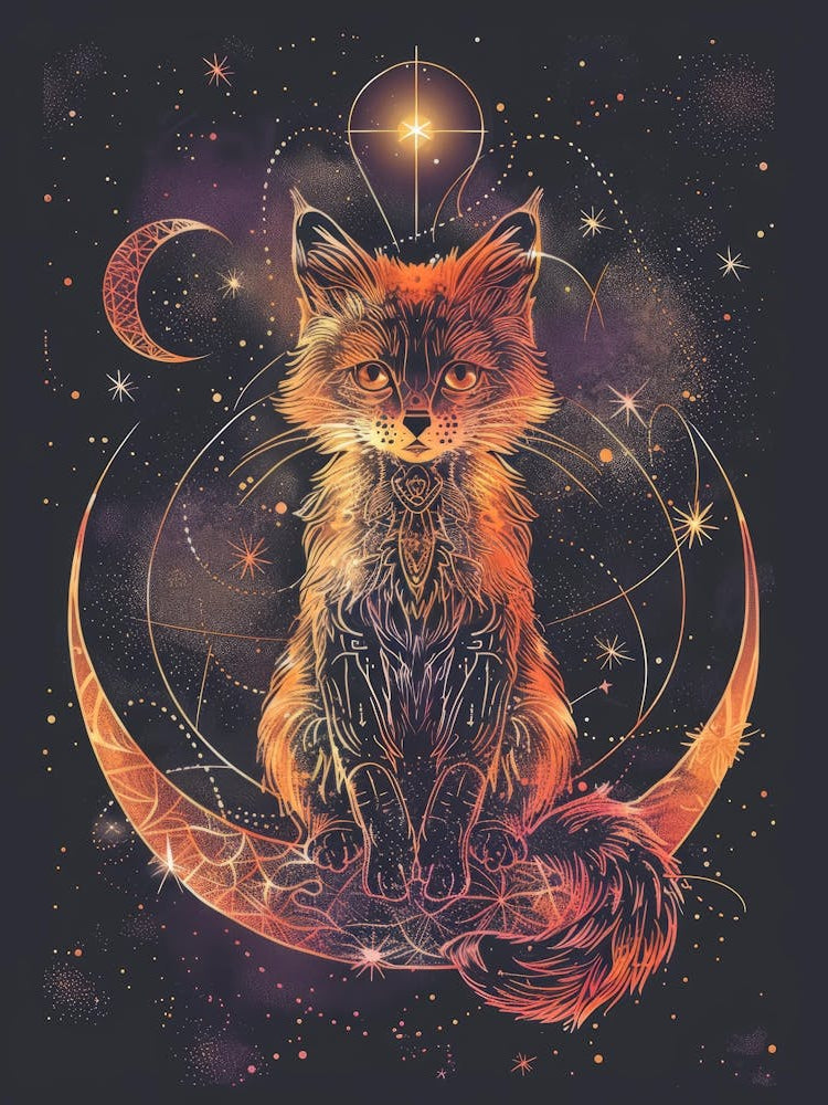 Fox On The Moon 1