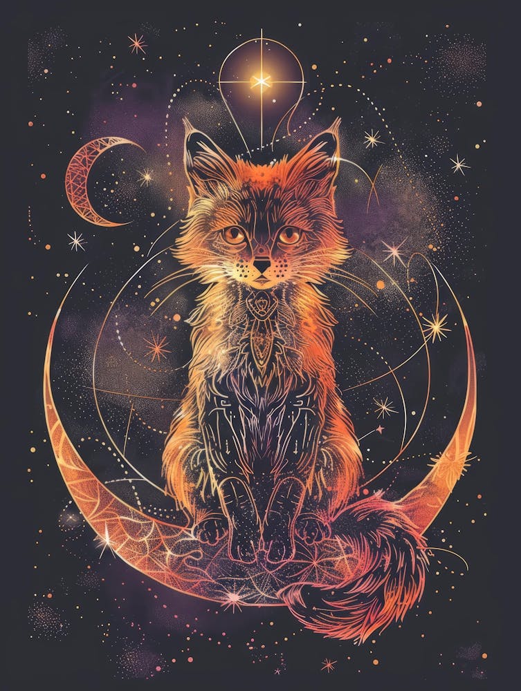 Fox On The Moon 1