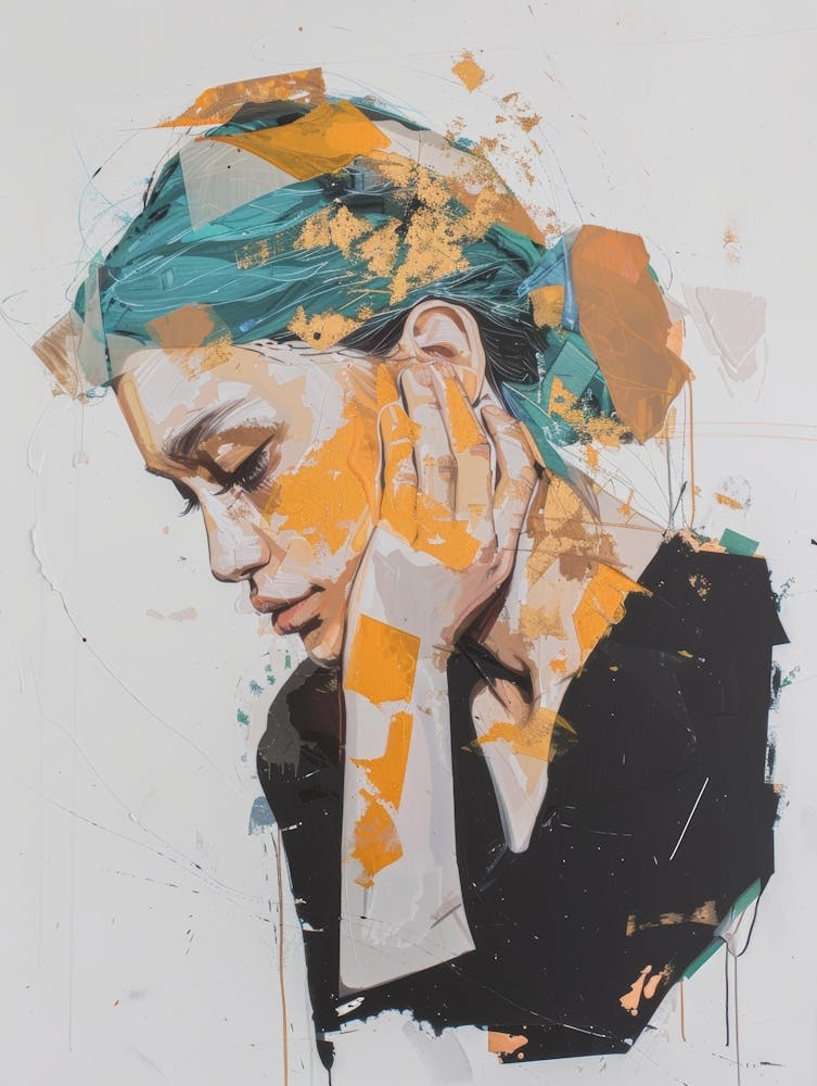 Woman With Blue Hair 1