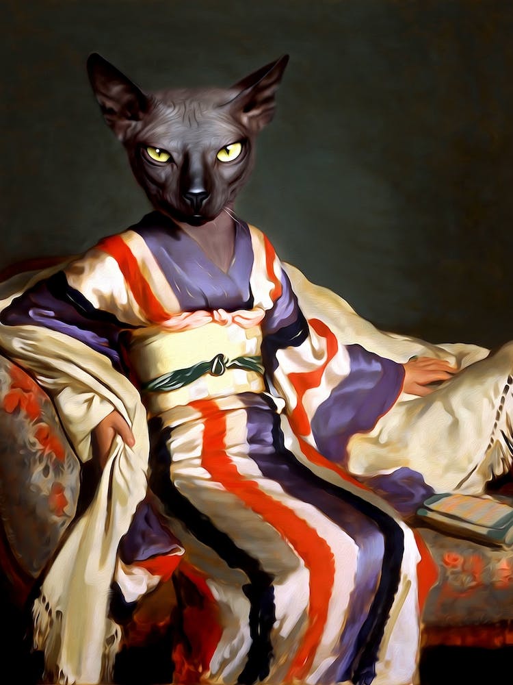 Evil Nude Cat Lady Yella Pet Portraits