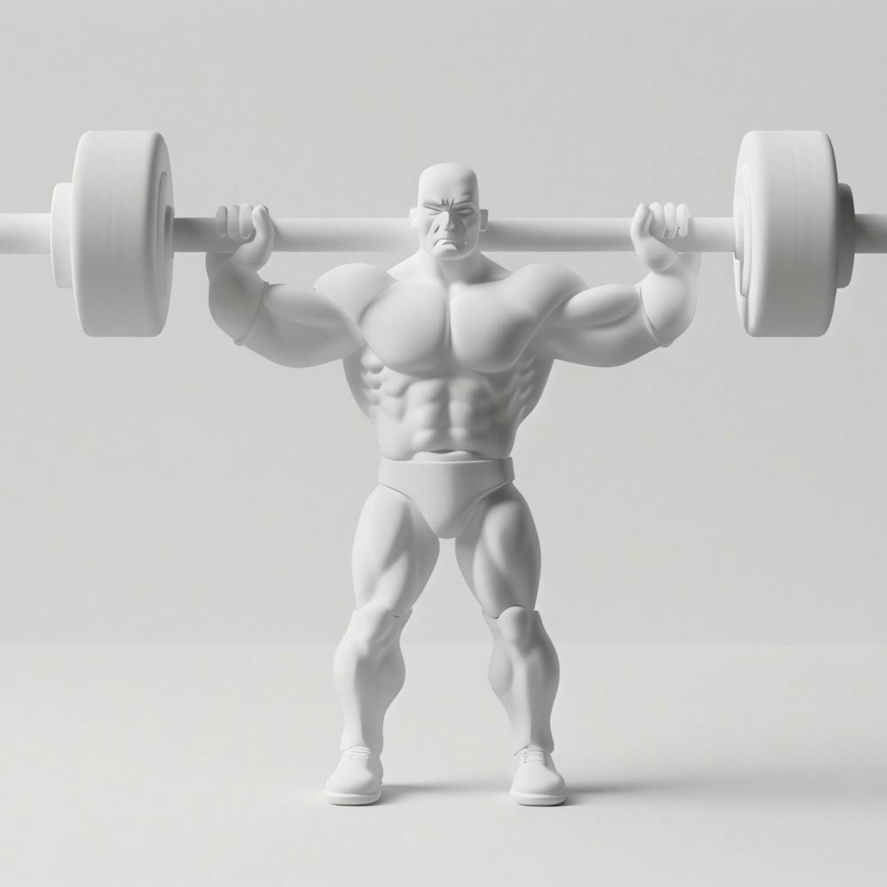 Bodybuilder With Barbell